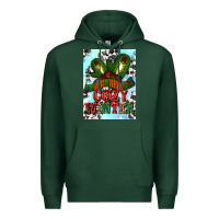 Sports Green cozy winter with gloves and scarf Premium Hoodie - AdoDesignShop