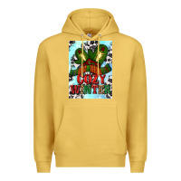 Antique Gold cozy winter with gloves and scarf Premium Hoodie - AdoDesignShop