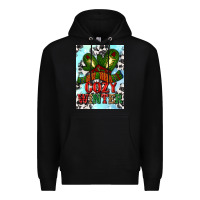 Black cozy winter with gloves and scarf Premium Hoodie - AdoDesignShop