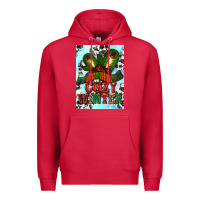 Cardinal cozy winter with gloves and scarf Premium Hoodie - AdoDesignShop