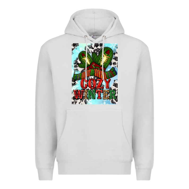 Cozy Winter With Gloves And Scarf Premium Hoodie by AdoDesignShop | Teevron