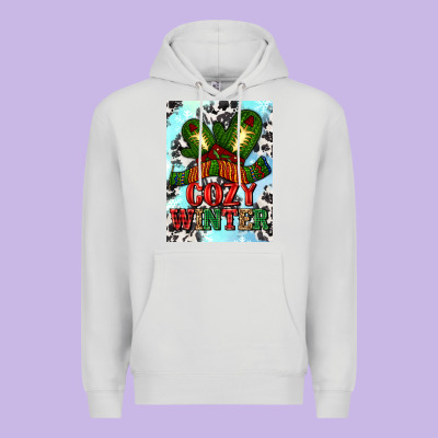Cozy Winter With Gloves And Scarf Premium Hoodie Designed By Adodesignshop