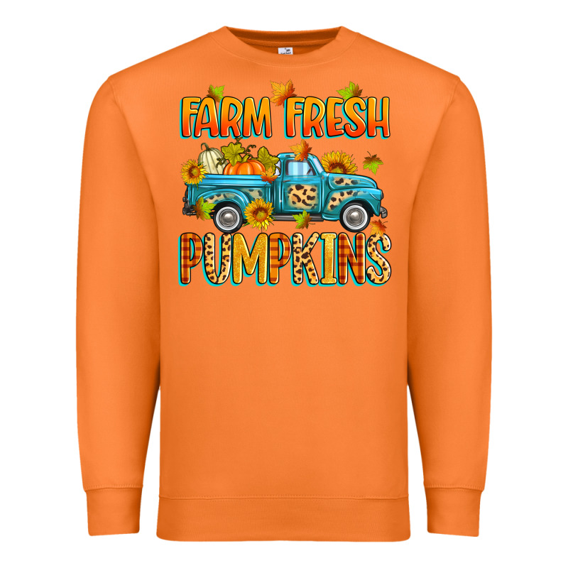 Farm Fresh Pumpkins Premium Sweatshirt by Zillion Design Studio | Teevron