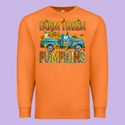 Farm Fresh Pumpkins Premium Sweatshirt Designed By Zillion Design Studio