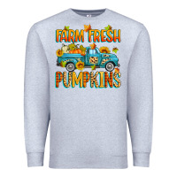 Heather Grey farm fresh pumpkins Premium Sweatshirt - Zillion Design Studio