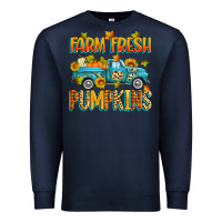 Navy farm fresh pumpkins Premium Sweatshirt - Zillion Design Studio