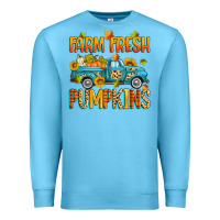 Ocean Blue farm fresh pumpkins Premium Sweatshirt - Zillion Design Studio
