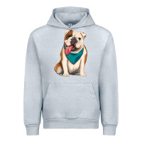 Heather Grey english bulldog Urban Hoodie - Artiststas