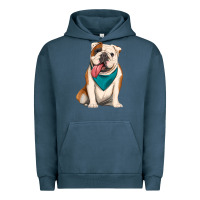 Pigment Midnight Navy english bulldog Urban Hoodie - Artiststas