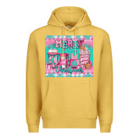 Antique Gold merry Christmas pink coffee Premium Hoodie - Jasminsmagicworld