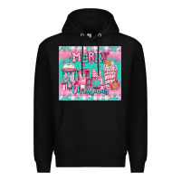 Black merry Christmas pink coffee Premium Hoodie - Jasminsmagicworld