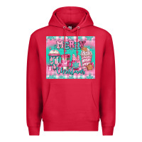 Cardinal merry Christmas pink coffee Premium Hoodie - Jasminsmagicworld