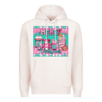 Pale Pink merry Christmas pink coffee Premium Hoodie - Jasminsmagicworld