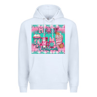 White merry Christmas pink coffee Premium Hoodie - Jasminsmagicworld