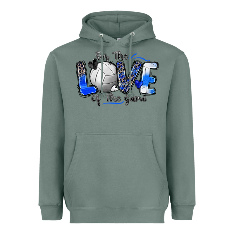For The Love Of The Game Volleyball Heavyweight Hoodie by Zillion Design Studio | Teevron