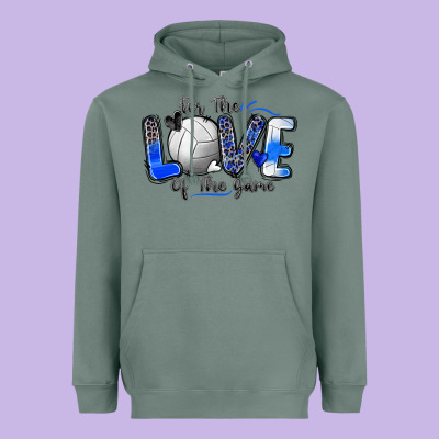 For The Love Of The Game Volleyball Heavyweight Hoodie Designed By Zillion Design Studio