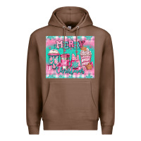 Chestnut merry Christmas pink coffee Premium Hoodie - Jasminsmagicworld
