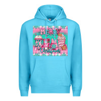 Ocean Blue merry Christmas pink coffee Premium Hoodie - Jasminsmagicworld