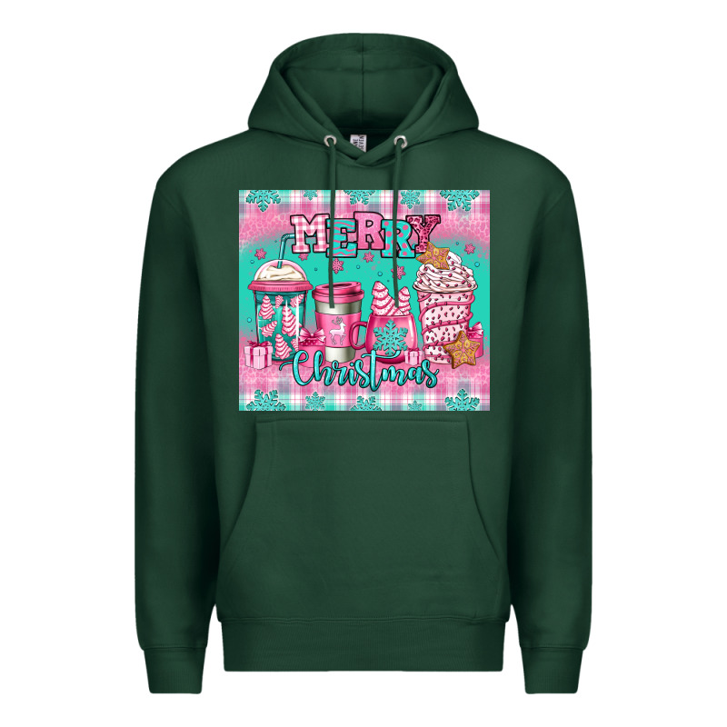 Merry Christmas Pink Coffee Premium Hoodie by Jasminsmagicworld | Teevron