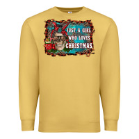 Antique Gold just a girl who loves christmas Premium Sweatshirt - RanaPortraitStore
