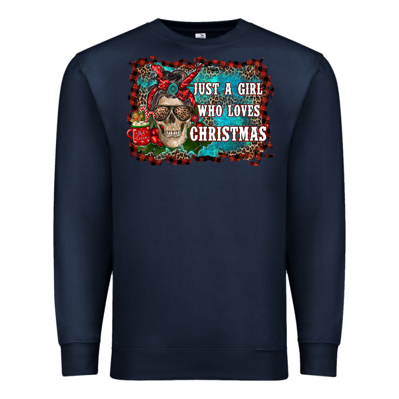 Just A Girl Who Loves Christmas Premium Sweatshirt by RanaPortraitStore | Teevron