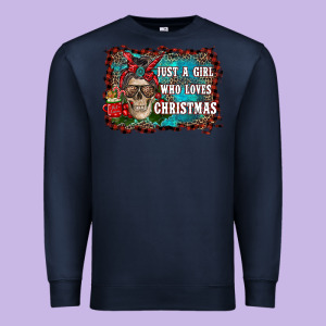 Just A Girl Who Loves Christmas Premium Sweatshirt Designed By Ranaportraitstore
