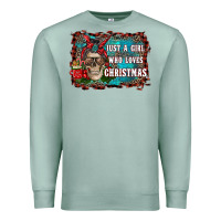 Seafoam just a girl who loves christmas Premium Sweatshirt - RanaPortraitStore