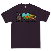 Plum Peace Love Leaping Brook Trout Premium Tee - LillyAllenDesigns