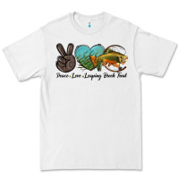 White Peace Love Leaping Brook Trout Premium Tee - LillyAllenDesigns