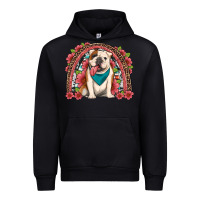 English Bulldog Floral Rainbow Urban Hoodie | Teevron