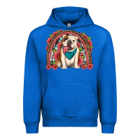 Cobalt english bulldog floral rainbow Urban Hoodie - Artiststas