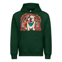 Forest Green english bulldog floral rainbow Urban Hoodie - Artiststas