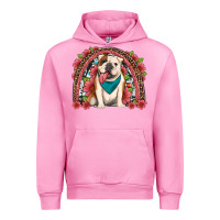 Fuchsia Pink english bulldog floral rainbow Urban Hoodie - Artiststas