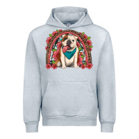 Heather Grey english bulldog floral rainbow Urban Hoodie - Artiststas