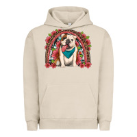 Pigment French Oak english bulldog floral rainbow Urban Hoodie - Artiststas