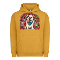 Pigment Peanut Butter english bulldog floral rainbow Urban Hoodie - Artiststas