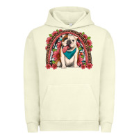 Pigment Pistachio english bulldog floral rainbow Urban Hoodie - Artiststas