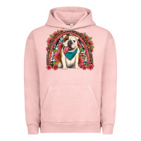 Pigment Salmon english bulldog floral rainbow Urban Hoodie - Artiststas