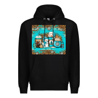 Black winter snowman coffee Premium Hoodie - Jasminsmagicworld