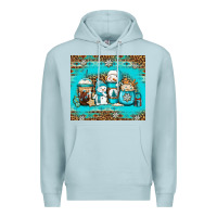 Blue Mist winter snowman coffee Premium Hoodie - Jasminsmagicworld
