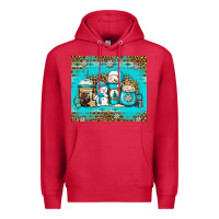 Cardinal winter snowman coffee Premium Hoodie - Jasminsmagicworld