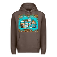 Coffee winter snowman coffee Premium Hoodie - Jasminsmagicworld