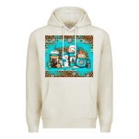 Oatmeal Heather winter snowman coffee Premium Hoodie - Jasminsmagicworld