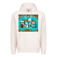 Pale Pink winter snowman coffee Premium Hoodie - Jasminsmagicworld