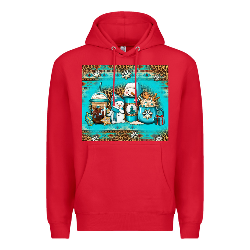 Winter Snowman Coffee Premium Hoodie by Jasminsmagicworld | Teevron
