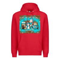 Red winter snowman coffee Premium Hoodie - Jasminsmagicworld