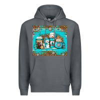 Rock winter snowman coffee Premium Hoodie - Jasminsmagicworld