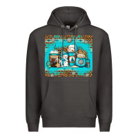 Smoke winter snowman coffee Premium Hoodie - Jasminsmagicworld