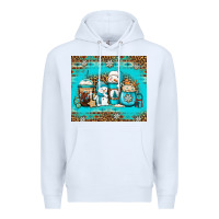 White winter snowman coffee Premium Hoodie - Jasminsmagicworld