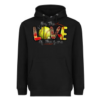 Black for the love of the game softball Heavyweight Hoodie - Zillion Design Studio